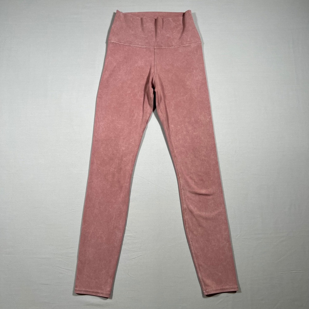 Vuori Womens High Rise Mineral Wash Leggings Rose Clay XS Activewear Yoga Tights
